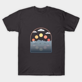 Minimal Sunset Mountainside T-Shirt